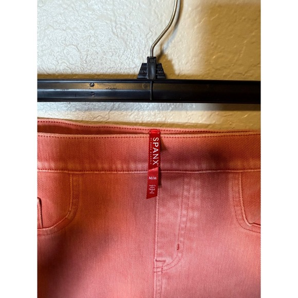 SPANX Women's Pull On Ankle Ponte Knit Pants Coral Medium Comfort Stretch - Picture 4 of 4
